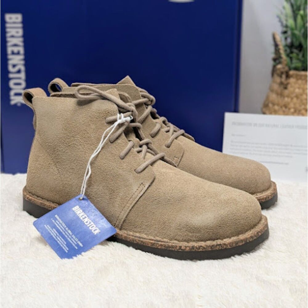 Birkenstock Uppsala Mid Taupe Suede Leather Boots Women's 9 EU 40 NIB